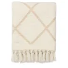 Villa Como Coperta beige a motivi geometrici