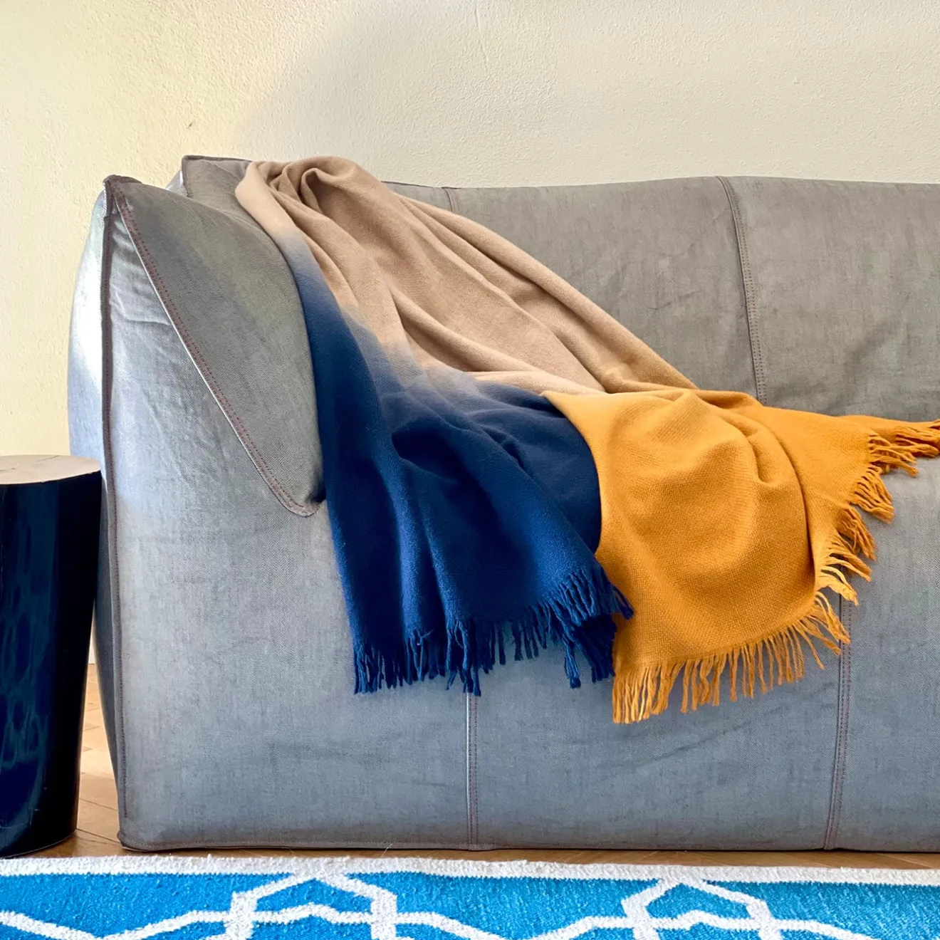 Villa Como Coperta bicolore sfumata #2