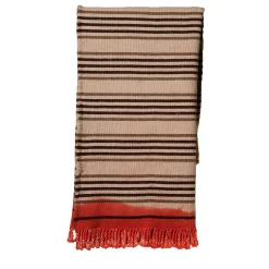 The House of Lyria Coperta Formia a righe policrome in cashmere e seta