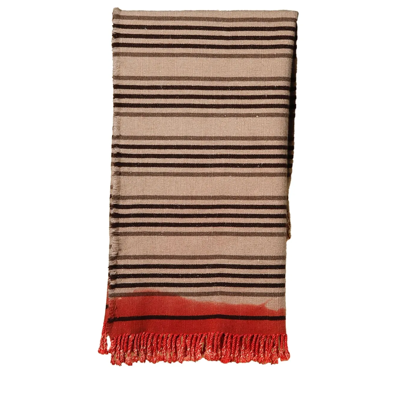 The House of Lyria Coperta Formia a righe policrome in cashmere e seta