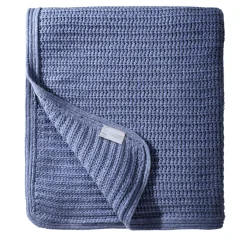 UnoCashmere Coperta grande in cashmere azzurro