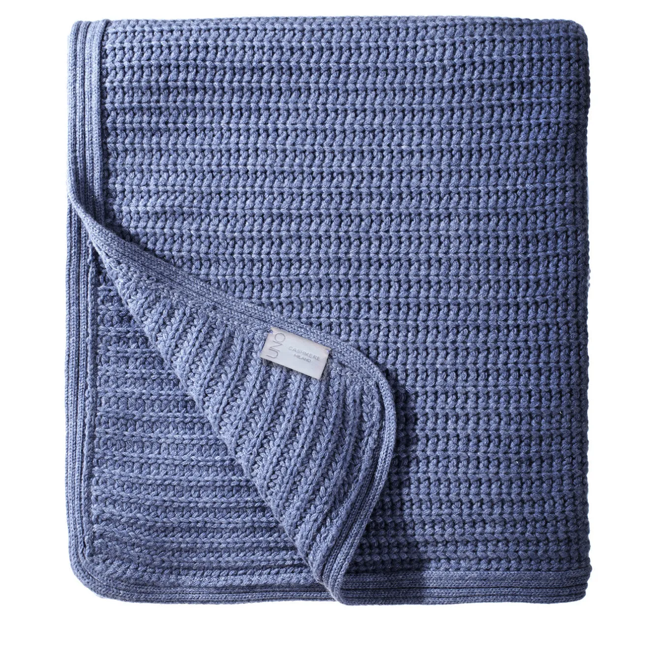 UnoCashmere Coperta grande in cashmere azzurro
