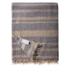 UnoCashmere Coperta in cashmere a righe color malva medio