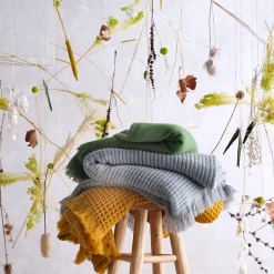 San Patrignano Coperta in cashmere Terramadre Gerbera Verde