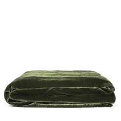 Once Milano Coperta in lino e velluto verde