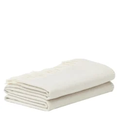 Alonpi Coperta piccola Melrose con frange bianche