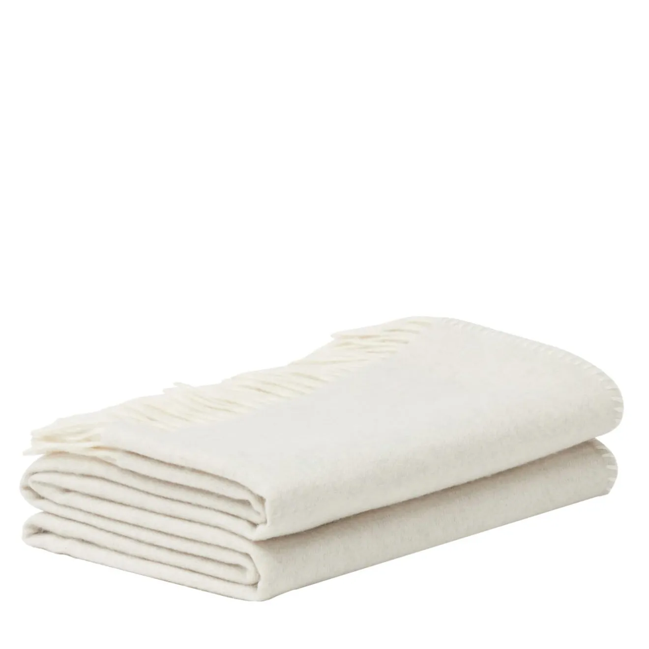 Alonpi Coperta piccola Melrose con frange bianche