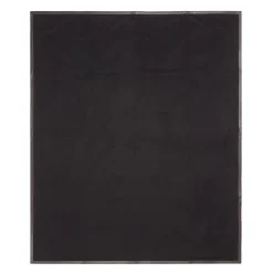 Alonpi Coperta piccola nera con orlo in pelle Salon