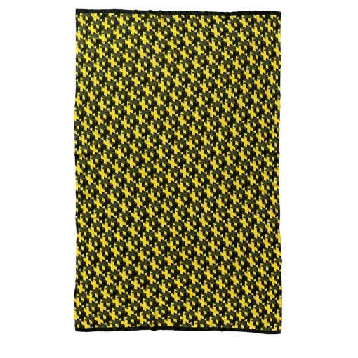 Lanificio Leo Coperta Plaid Lana 01 a motivi gialli e grigi di Giulio Iacchetti