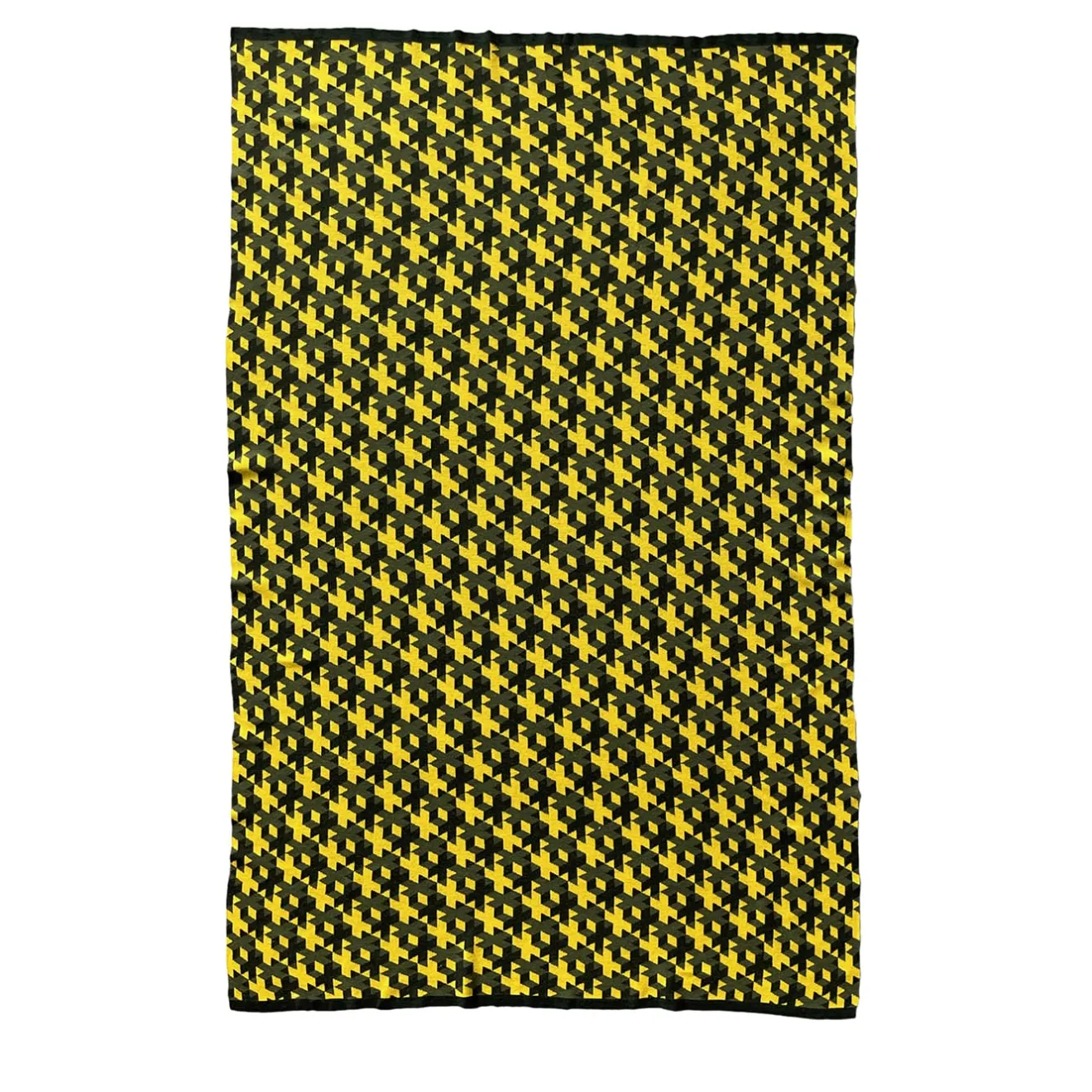 Lanificio Leo Coperta Plaid Lana 01 a motivi gialli e grigi di Giulio Iacchetti