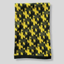 Lanificio Leo Coperta Plaid Lana 01 a motivi gialli e grigi di Giulio Iacchetti