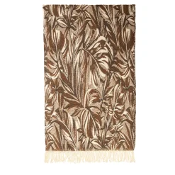The House of Lyria Coperta Struggimento con frange e motivi botanici