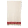 The House of Lyria Coperta Tela con frange in cotone e mohair bicolore