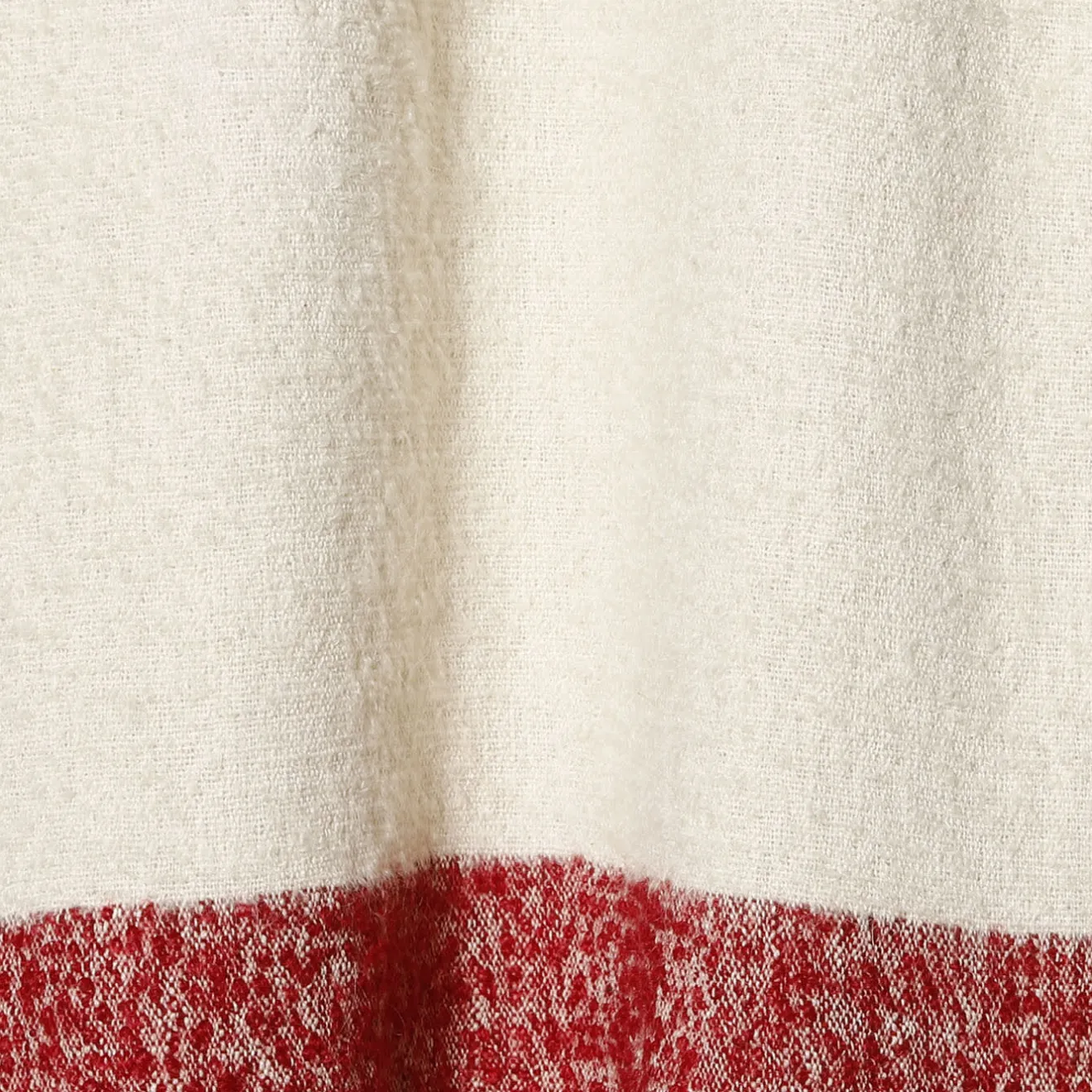 The House of Lyria Coperta Tela con frange in cotone e mohair bicolore
