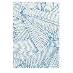 Lanificio Leo Coperta Tratto Bio Teal & White di Emilio Salvatore Leo
