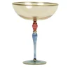 Griffe Montenapoleone by Vetrerie di Empoli Coppa Arlecchino su stelo medio