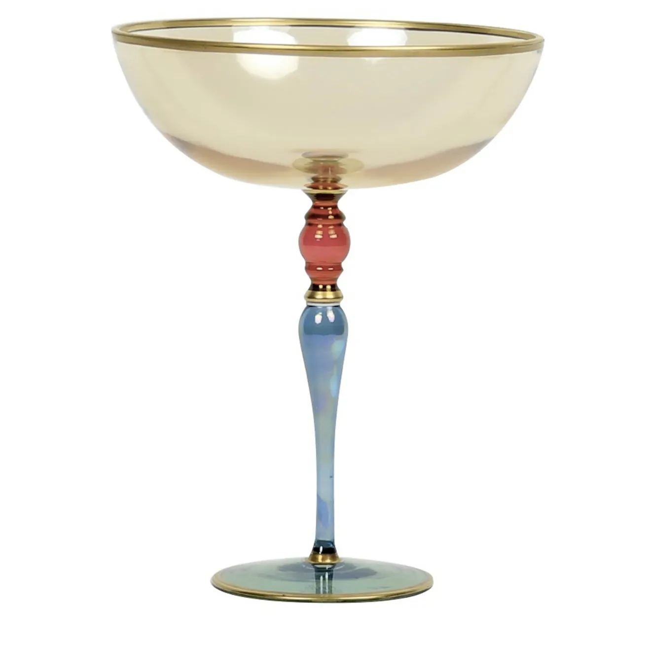 Griffe Montenapoleone by Vetrerie di Empoli Coppa Arlecchino su stelo medio