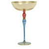 Griffe Montenapoleone by Vetrerie di Empoli Coppa Arlecchino su stelo alto