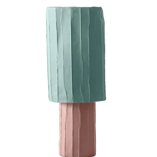 Paola Paronetto Coppa Ninfea Corteccia Rosa e Azzurro