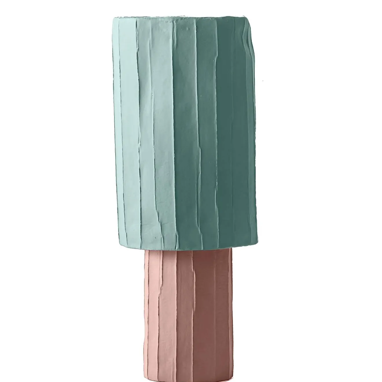 Paola Paronetto Coppa Ninfea Corteccia Rosa e Azzurro