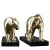 Fonderia Artistica Ruocco Coppia di sculture Pantere grandi in bronzo