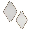 Morica Design Coppia di specchi in legno Eye Bis con cornice in legno massiccio di noce