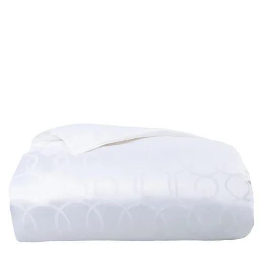 Rivolta Carmignani Copripiumino matrimoniale Shangri-La Jacquard Bianco