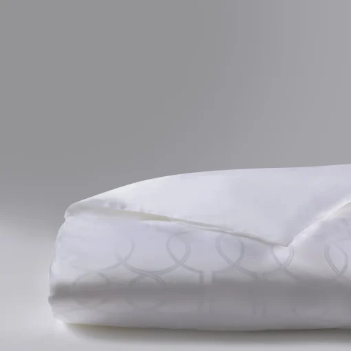 Rivolta Carmignani Copripiumino matrimoniale Shangri-La Jacquard Bianco