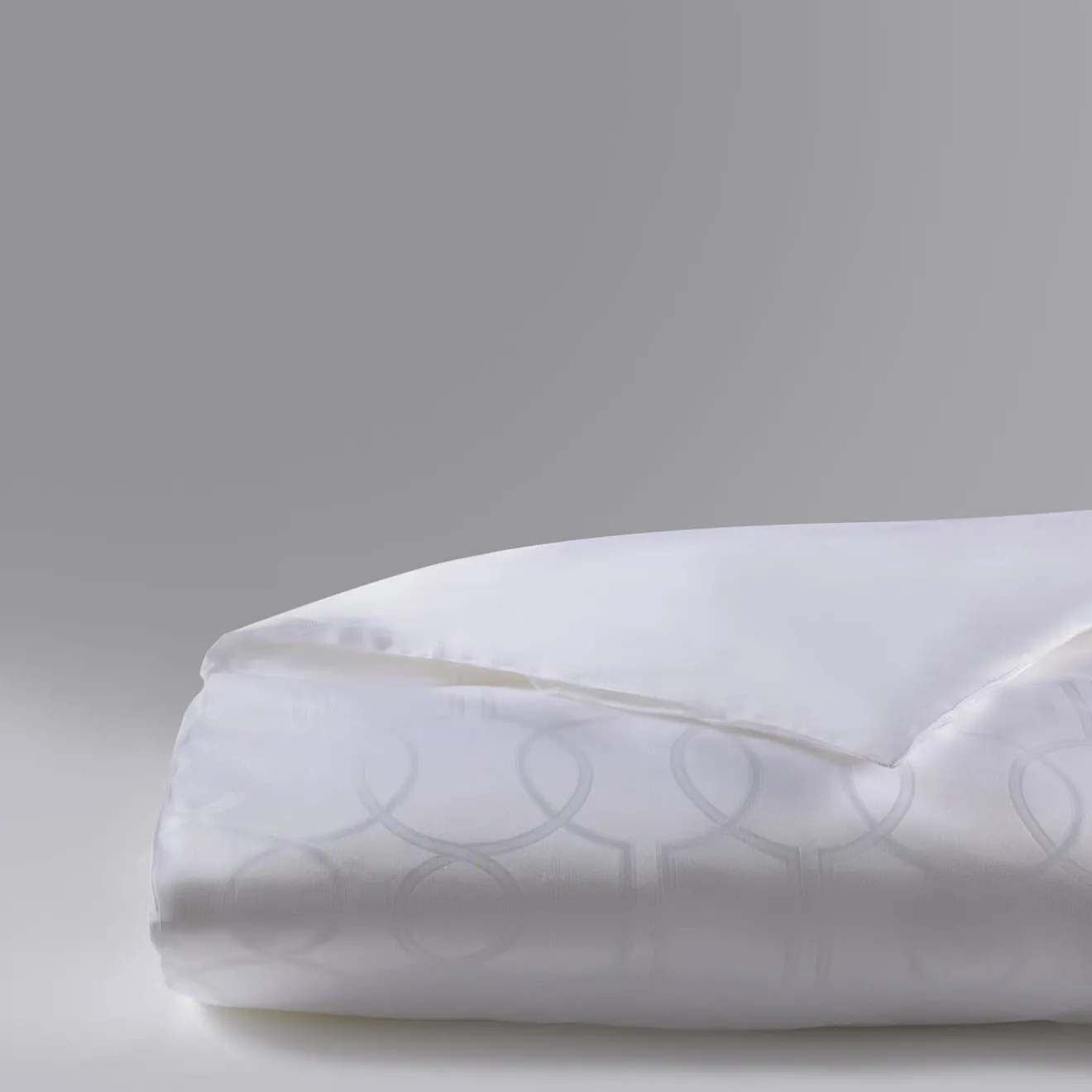 Rivolta Carmignani Copripiumino matrimoniale Shangri-La Jacquard Bianco