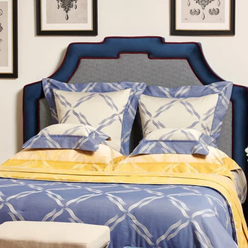 Verderoccia Copripiumino Tuffo Jacquard Assisi Blue US King