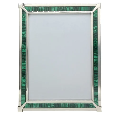 Petri Firenze Cornice fotografica in malachite verde e argento