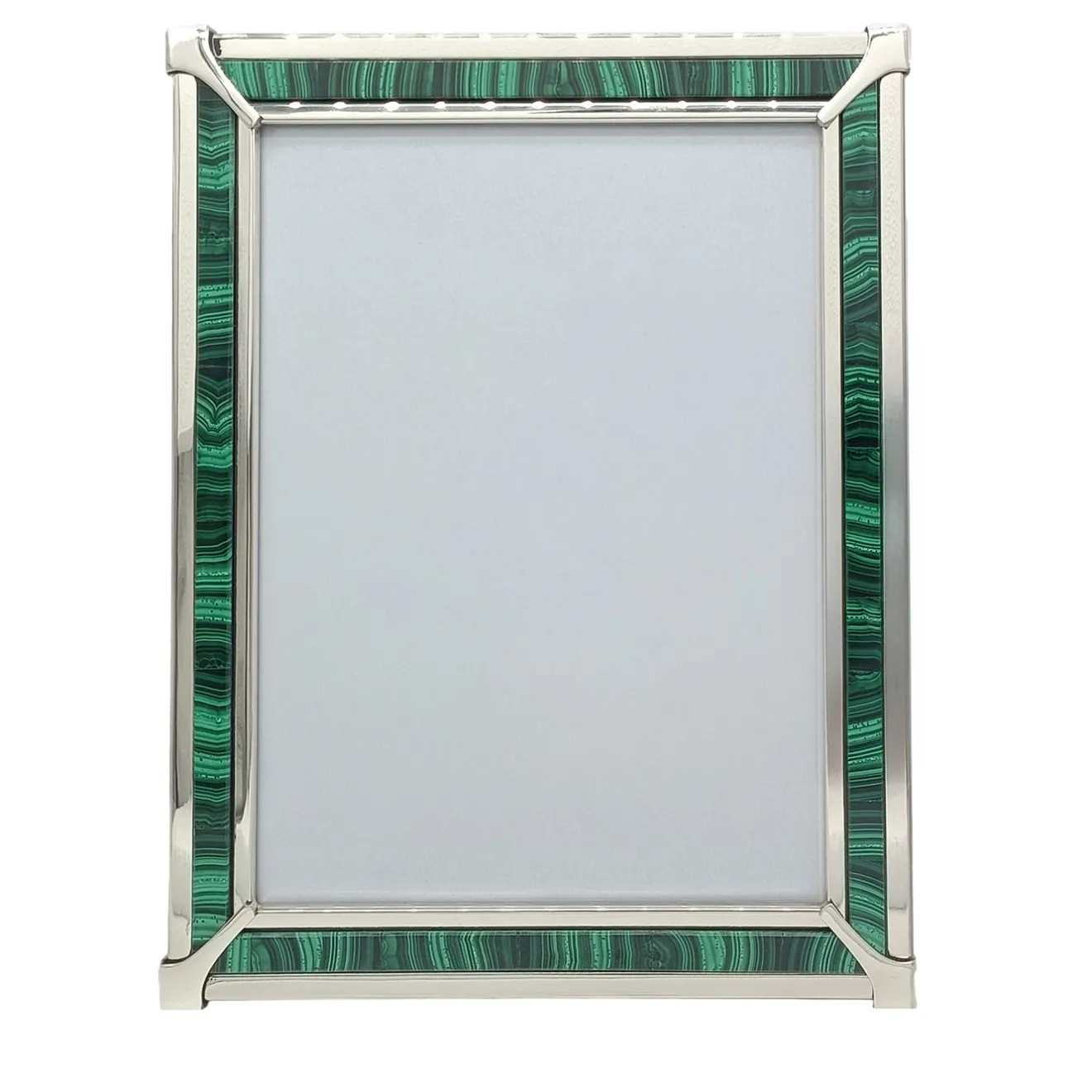 Petri Firenze Cornice fotografica in malachite verde e argento