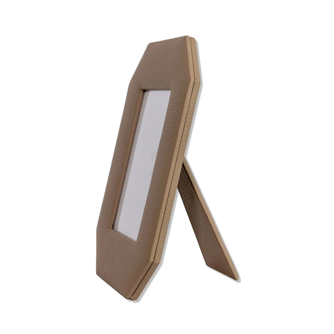 Cassigoli Cornice Ottagonale Del Monte 23 in Pelle Tamarone Beige