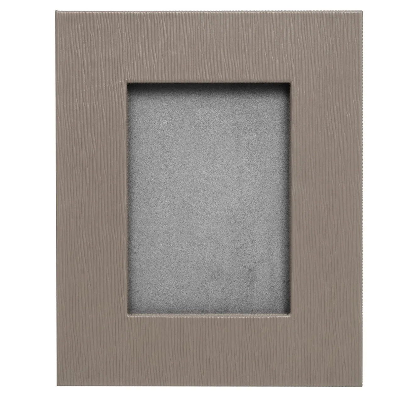 Pinetti Cornice rettangolare piccola in pelle color taupe