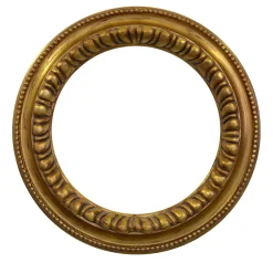 Caiafa Cornice rotonda dorata pastello