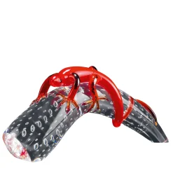 VGnewtrend Corno di vetro con geco rosso