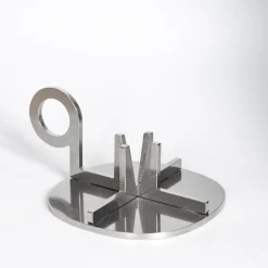 Enrico Girotti Crocera Bugia Portacandele in acciaio inox