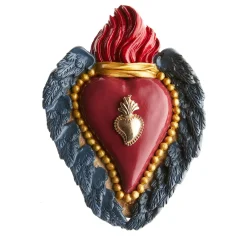 Cuore di Argilla CUORE DECO IN CERAMICA ROSSA E BLU