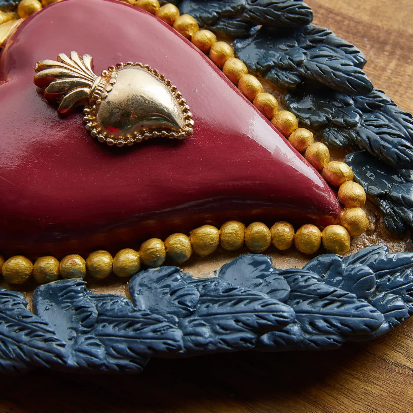 Cuore di Argilla CUORE DECO IN CERAMICA ROSSA E BLU