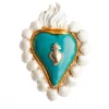 Cuore di Argilla CUORE IN CERAMICA BIANCO E TURCHESE DI SUMMER CALLING