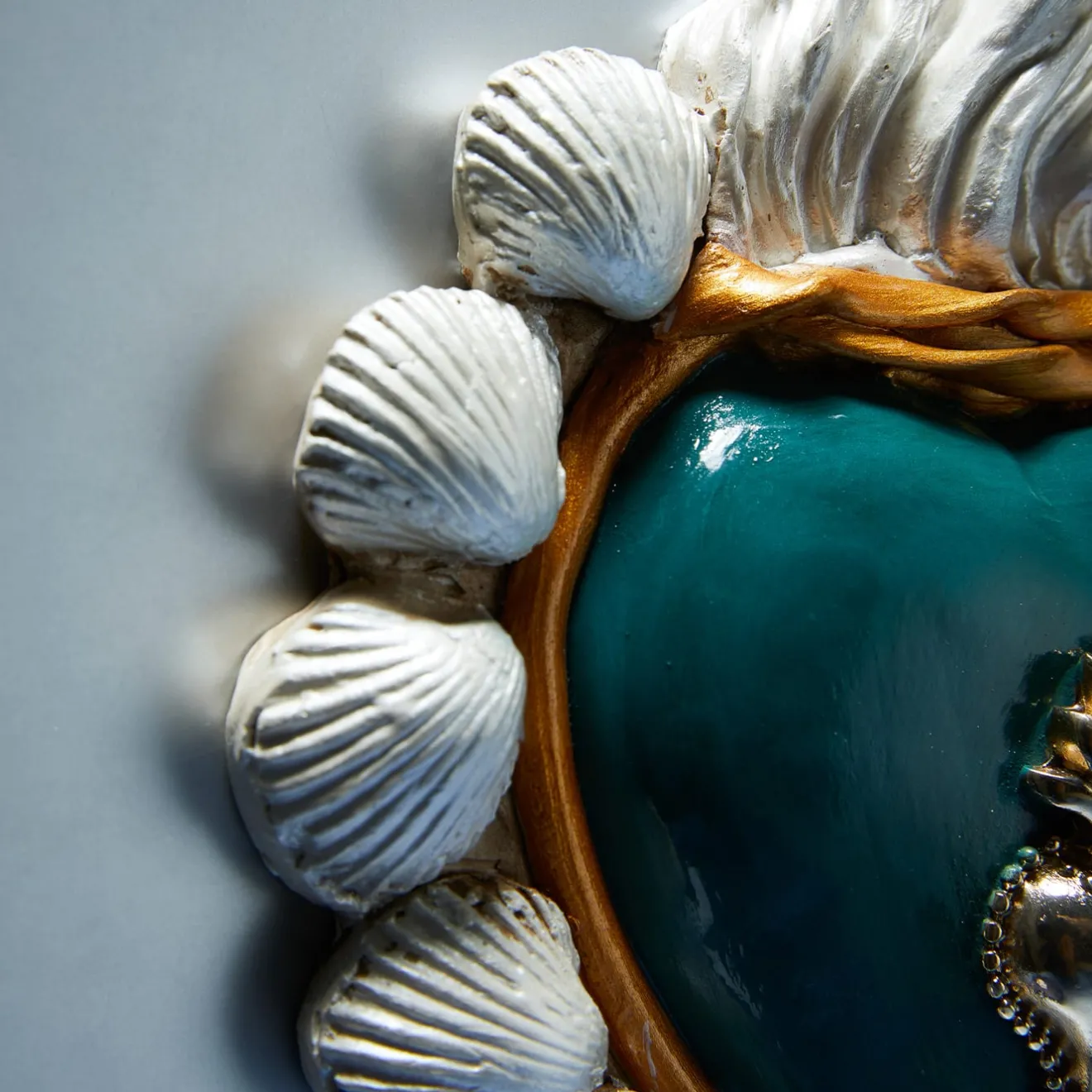 Cuore di Argilla CUORE IN CERAMICA BIANCO E TURCHESE DI SUMMER CALLING