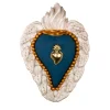 Cuore di Argilla Cuore in ceramica blu opaco