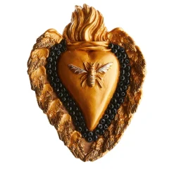 Cuore di Argilla CUORE IN CERAMICA CON MOTIVO APE BE(E) GOLD