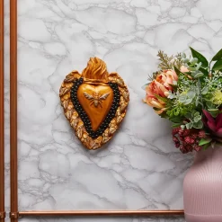 Cuore di Argilla CUORE IN CERAMICA CON MOTIVO APE BE(E) GOLD