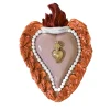 Cuore di Argilla Cuore in ceramica rosa e bronzo Dusty Baby Heart