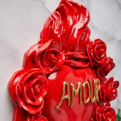 Cuore di Argilla CUORE IN CERAMICA ROSSO PASSIONE