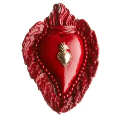 Cuore di Argilla CUORE IN CERAMICA SMALTATO ROSSO "TRUE LOVE