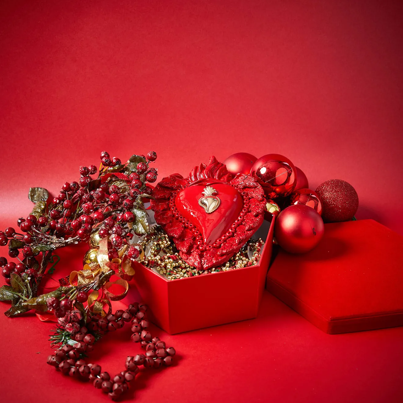 Cuore di Argilla CUORE IN CERAMICA SMALTATO ROSSO "TRUE LOVE