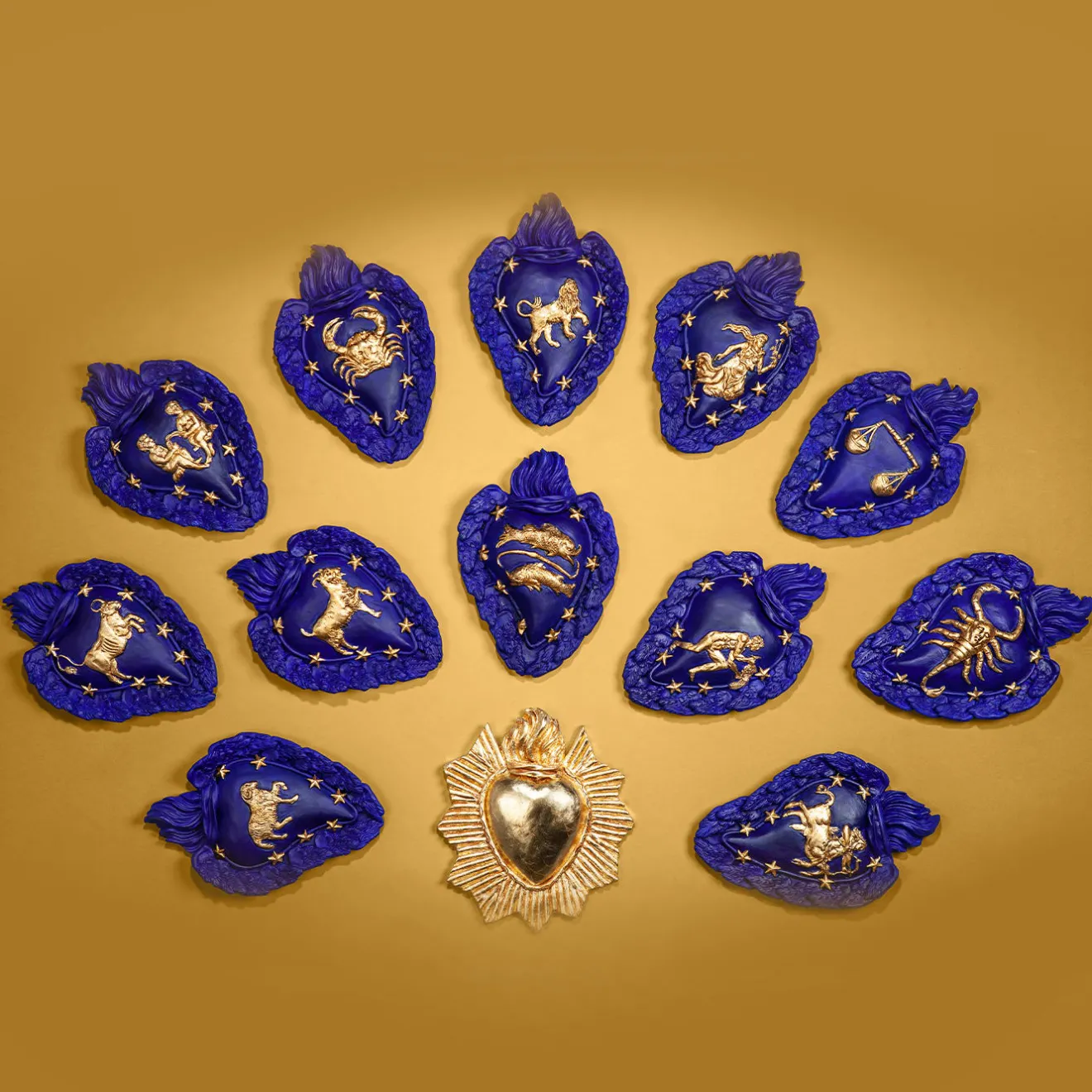 Cuore di Argilla Cuore in ceramica Zodiaco Aquarius