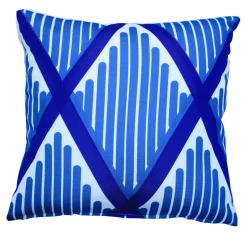 Livio De Simone Cuscino blu Pettine